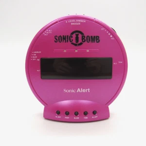 Sonic Bomb Alarm Clock Alert Pink SBB500SS-v3 - TESTED; NO POWER SUPPLY INCL. - Picture 1 of 4