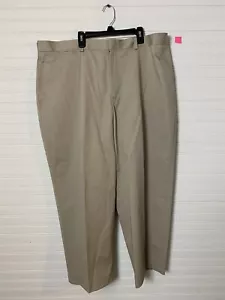 LL BEAN, Men's Flat Front, Natural Fit, Khaki Beige, Dress Pants, Size 40 - Picture 1 of 5