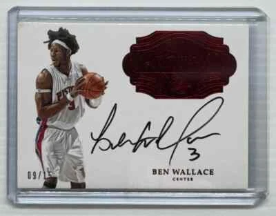 Ben Wallace 2016-17 impecable automático FFA-BW rubí #09/15 mala esquina izquierda Foto 1 de 2
