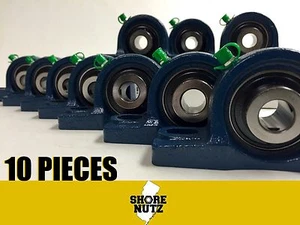 (10 PIECES) 1-1/2" Pillow Block Bearing, UCP208-24 Solid Foot P208 - Picture 1 of 2