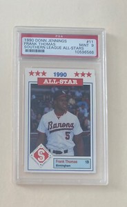 1990 Donn Jennings #11 Frank Thomas southern league all stars PSA 9 #S845