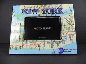 Bilderrahmen New York 25 cm Souvenir Amerika Photo Frame Plexi U-Bahn Netz - Bild 1 von 7
