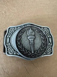 Hebilla de cinturón vintage para hombre Victoria antorcha metal estaño - Imagen 1 de 8