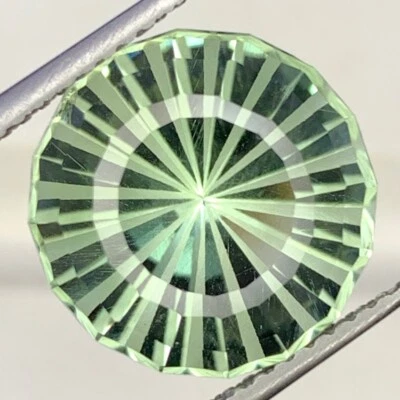 Magic Cut 9.30 Cts Natural Green Prasiolite Amethyst Fancy Round Cut Brazil - Image 1 of 4