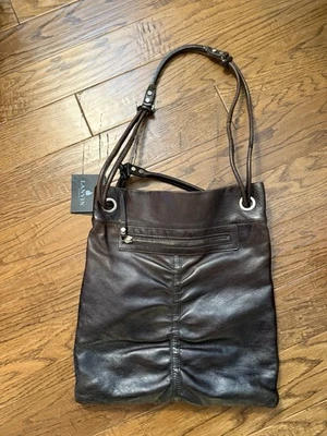 Vintage Lanvin Neo Sac Lambskin Marron Brown Tote Buttery Soft Leather - Image 1 of 4
