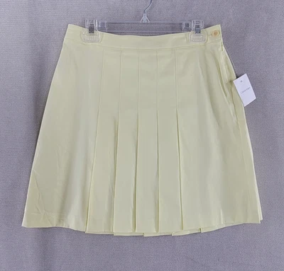 Falda Calvin Klein Mujer 8 Amarillo Mantequilla NUEVA Plisada Tenis Preppy Náutica  Foto 1 de 4
