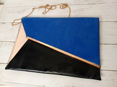 NEW LOOK Ladies blue & black envelope shoulder bag - Image 1 of 2