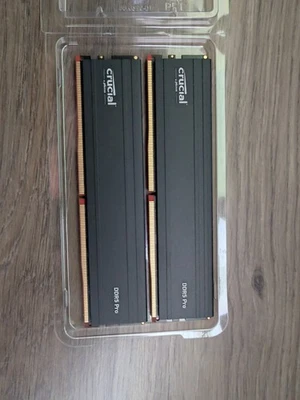 Crucial Pro 64GB DDR5 RAM Kit (2x32GB) 5600MHz Desktop Memory CP2K32G56C46U5 - Image 1 of 4
