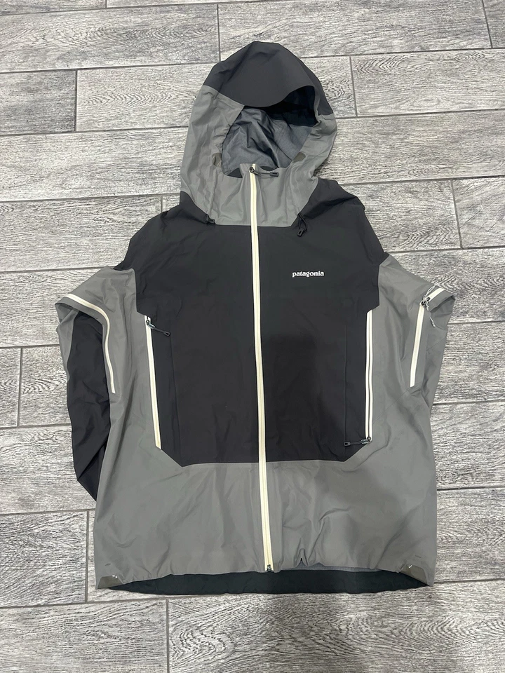 Patagonia Gore-tex Pro Rain Jacket Hard Shell XL Size. Gray Black - Image 1 of 4