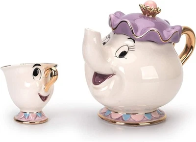 GZHaiTuoSi Dibujos Animados Nueva La Bella y la Bestia Tetera Taza Mrs Potts Pequeña, B  Foto 1 de 4