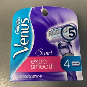 Gillette Venus Extra Smooth Swirl Women's Razor Blade Refills - 4 Cartridges - Picture 1 of 2