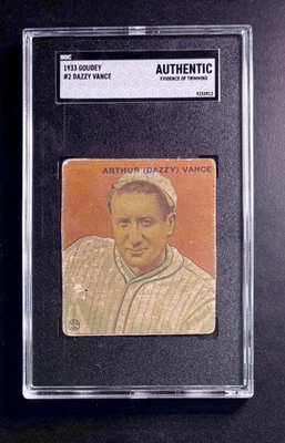1933 Goudey Big League Chewing Gum - R319 Dazzy Vance #2 (RC) - Image 1 of 2