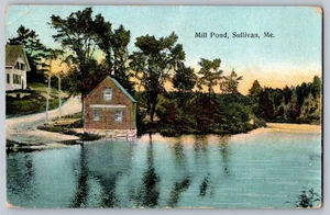 Vintage Postkarte Mill Pond Sullivan Maine 1910er #1639 - Bild 1 von 2