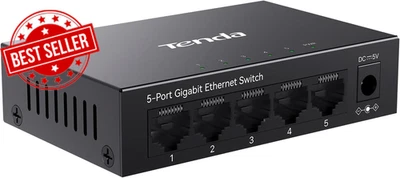 5 Port Gigabit Ethernet Switch, Desktop Ethernet Splitter, Unmanaged Network Swi - image 1 of 4