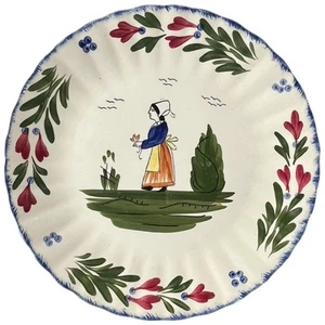 Vintage Blue Ridge Pottery Southern Potteries PV French Peasant Woman 10” Plate - Picture 1 of 6