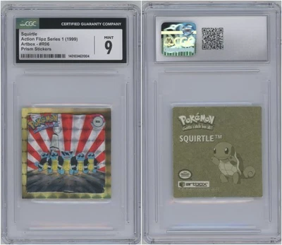 Squirtle 1999 Action Flipz Series 1 Prism Sticker #R06 - CGC MINT 9 - POP ONLY 1 - Image 1 of 3