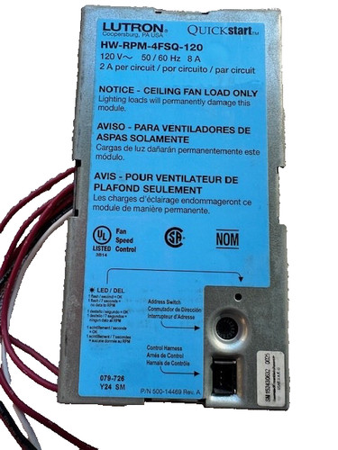 Lutron HW-RPM-4FSQ-120 Quiet Fan Speed Control Module | eBay