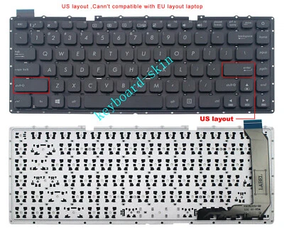 Nuevo para teclado negro Asus VivoBook X441 X441S X441SA X441SC X441N X441NA EE. UU. Foto 1 de 4