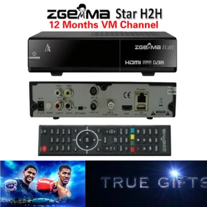 Zgemma H.2H Satellite Receiver DVB-S2 Dual Core HD Box +12 Months VM Channel - Picture 1 of 12