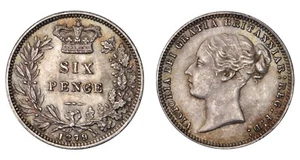 GRAN BRETAGNA Victoria 6 Pence 1879 - KM# 751.2 - Argento Silver - Picture 1 of 1