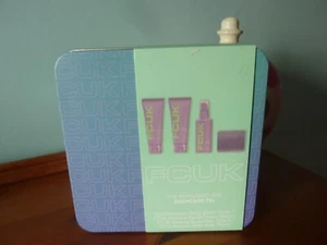 FCUK The Indulgent One Body Care Tin 4 Piece Gift Set Body Mist Bath Melt BNIB - Picture 1 of 2