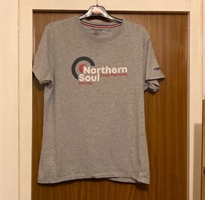 Lambretta t-shirt L Large grey Northern Soul design Keep the Faith scooter - Picture 1 of 8