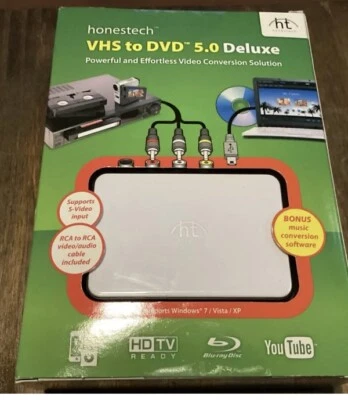 Honestech VHS to DVD 5.0 Deluxe (VDD5M) VHS Beta 8mm Camcorder Upload To YOUTUBE - Image 1 of 4