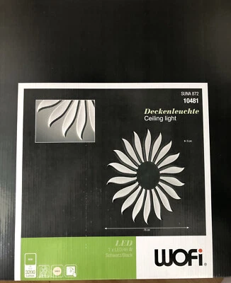 Wofi SUNA  LED Deckenleuchte Wandleuchte 46W 3000K 3200lm 3 Stufen Dimmbar 70cm - Bild 1 von 4