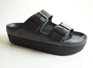 nuovi sandali PAPILLIO BIRKENSTOCK plateau pelle ARIZONA EXQ neri US9 EU40 UK7 - Foto 1 di 17