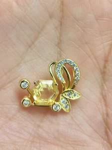 Sterling Silver Natural Yellow Citrine Pendent without Chain New UK Seller 00672 - Picture 1 of 5