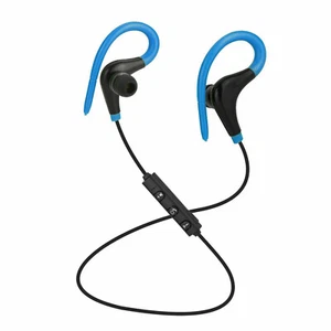 Blue Bluetooth 4.2 Headphones True Stereo In Ear Hanging Neck Sports Headphones - Photo 1/3