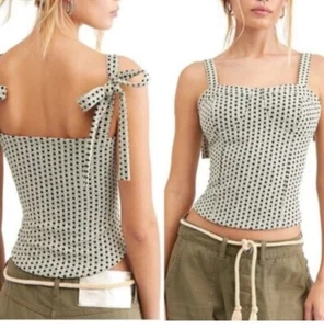 NWT Free People corset tie strap bustier top Size Large - Picture 1 of 8