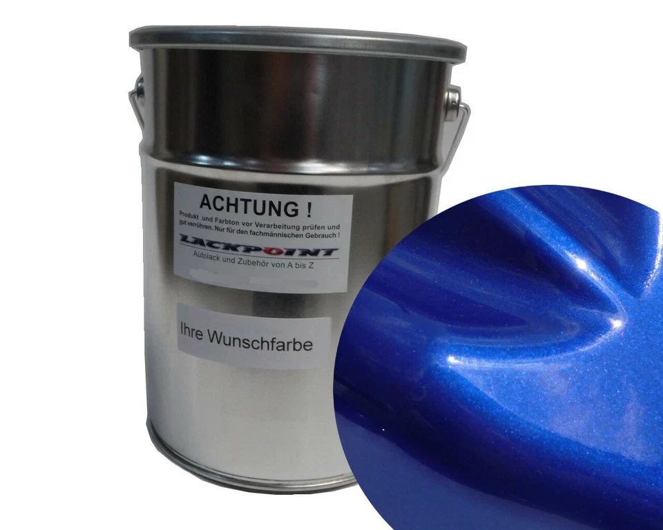 0,5 Liter Unverdünnter Basislack Candy Blau 3 Metallic Autolack Lackpoint Tunin - Bild 1 von 1