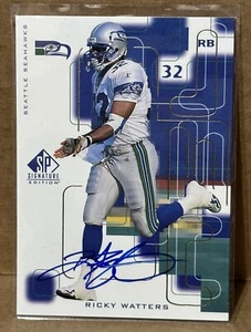 Ricky Watters 1999 Oberdeck SP Signature Autogramm Goldfolie 1:7788 SSP SELTEN - Bild 1 von 1