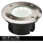 LED Ground Walkover IP65 Outdoor Round Decking Waterproof Light Stainless Steel 