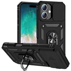 Custodia per iPhone 16 Plus 6,7 pollici antiurto supporto ad anello + vetro temperato - Foto 1 di 15