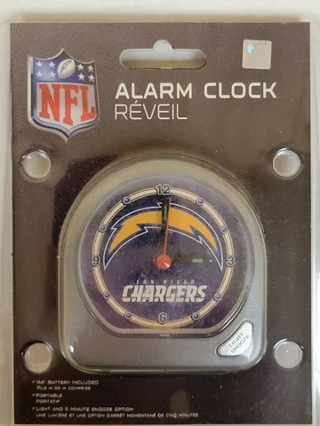 NFL San Diego Chargers Travel Alarm Clock, New Cover
