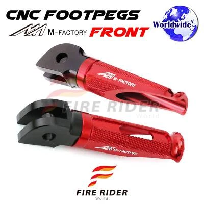 SHINOBI Front Foot Pegs Red For Ducati 848 /R/EVO 08 09 10 11 12 13 - Image 1 of 4