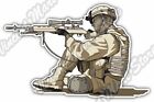 Sniper Rifle US Army Soldier Military Gun Car Bumper Vinyl Sticker Decal 5"X4"