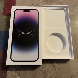 BOX ONLY Apple iPhone 14 Pro Max Deep Purple 256gb A2651 Replacement - Photo 1 sur 4