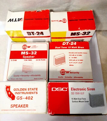 SET 6  Security Alarm Siren Intercom PA Speakers NEW Indoor ATW DSC GSI 15-20W - Image 1 of 4