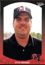 2003 MultiAd Hickory Crawdads BRYAN HOUSAND RC PIRATES TRAINER