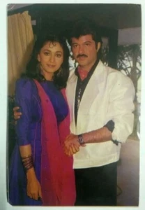 INDIEN SELTENE ANSICHTSKARTE MADHURI ANIL KAPOOR BOLLYWOOD ORIGINAL 2er SET - Bild 1 von 4