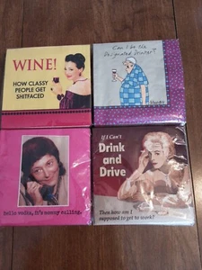 Lot of 4 New Packages Cocktail/Wine Party Napkins....20 per Package - Picture 1 of 9