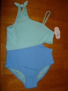 WONDERNATION 2 TONE CUTOUT 1 PIECE SWIMSUIT 10/12 NWOT - Picture 1 of 3