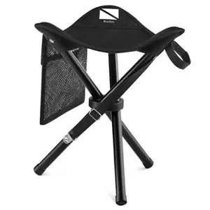 Foldable Tripod 17'' Stool - Ultra Portable Seat, Hunting Chair + a Pocket - 1 - Picture 1 of 7