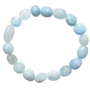 Pulsera de cristal de aguamarina natural premium CHARGED + cargador de corazón de selenita - Imagen 1 de 9