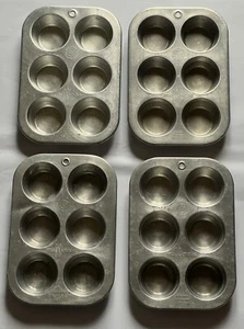 4 Vtg. Muffinaire Muffin-Pan United Aircraft Products UAP-6 Muffin/Cupcake Pans - Picture 1 of 16