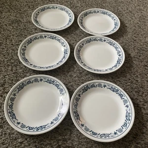 6-Corelle Old Town Blue Onion Bread Dessert Plates 6.75" - Picture 1 of 8