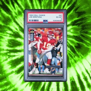 Joe Montana Salón de la fama - 1994 Upper Deck Collectors Choice #47 KC CHEIFS PSA - Imagen 1 de 4